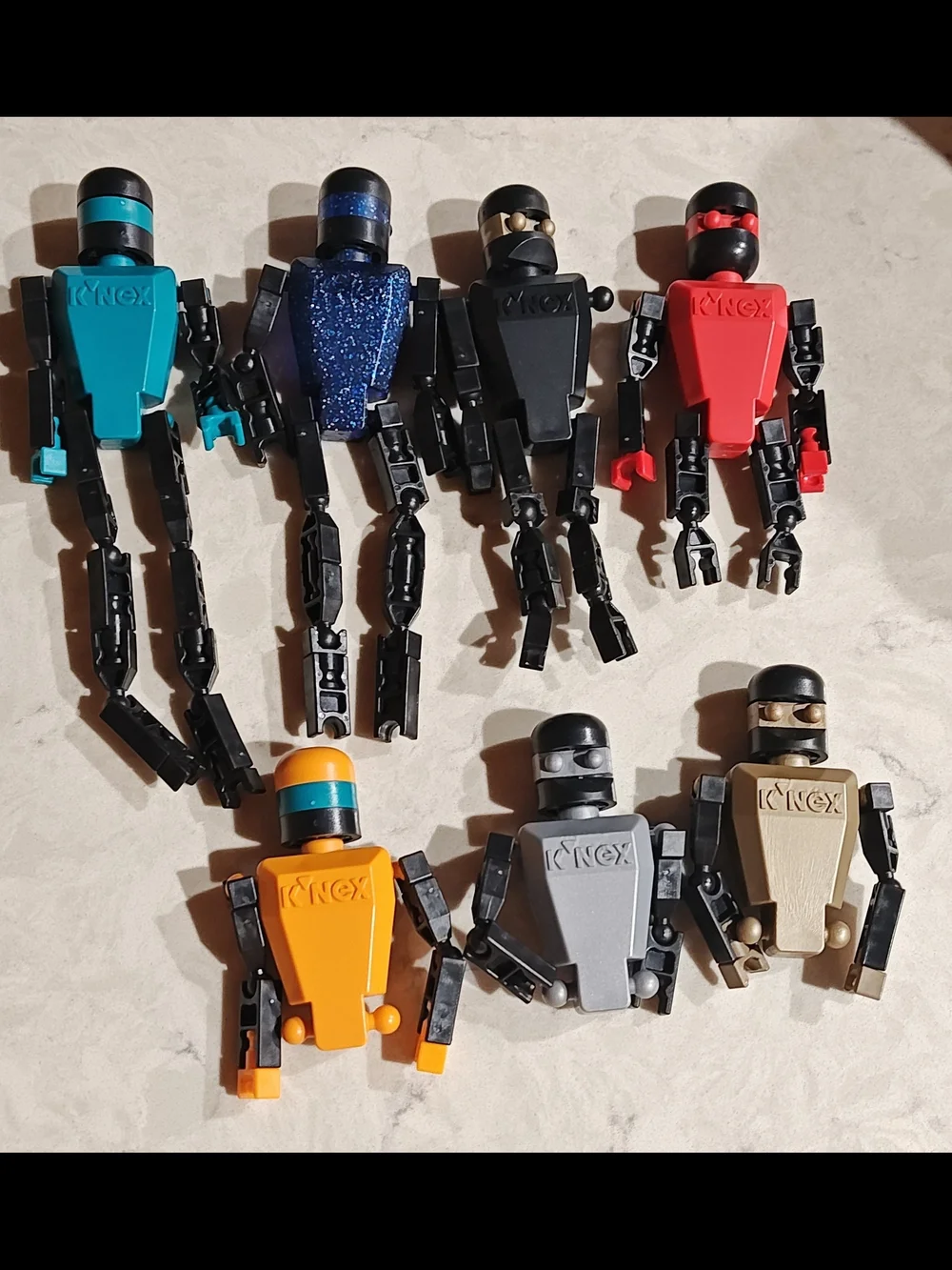 K’NEX Lot Knex Rods Connectors Wheels And vintage K'NEX Robot Figures